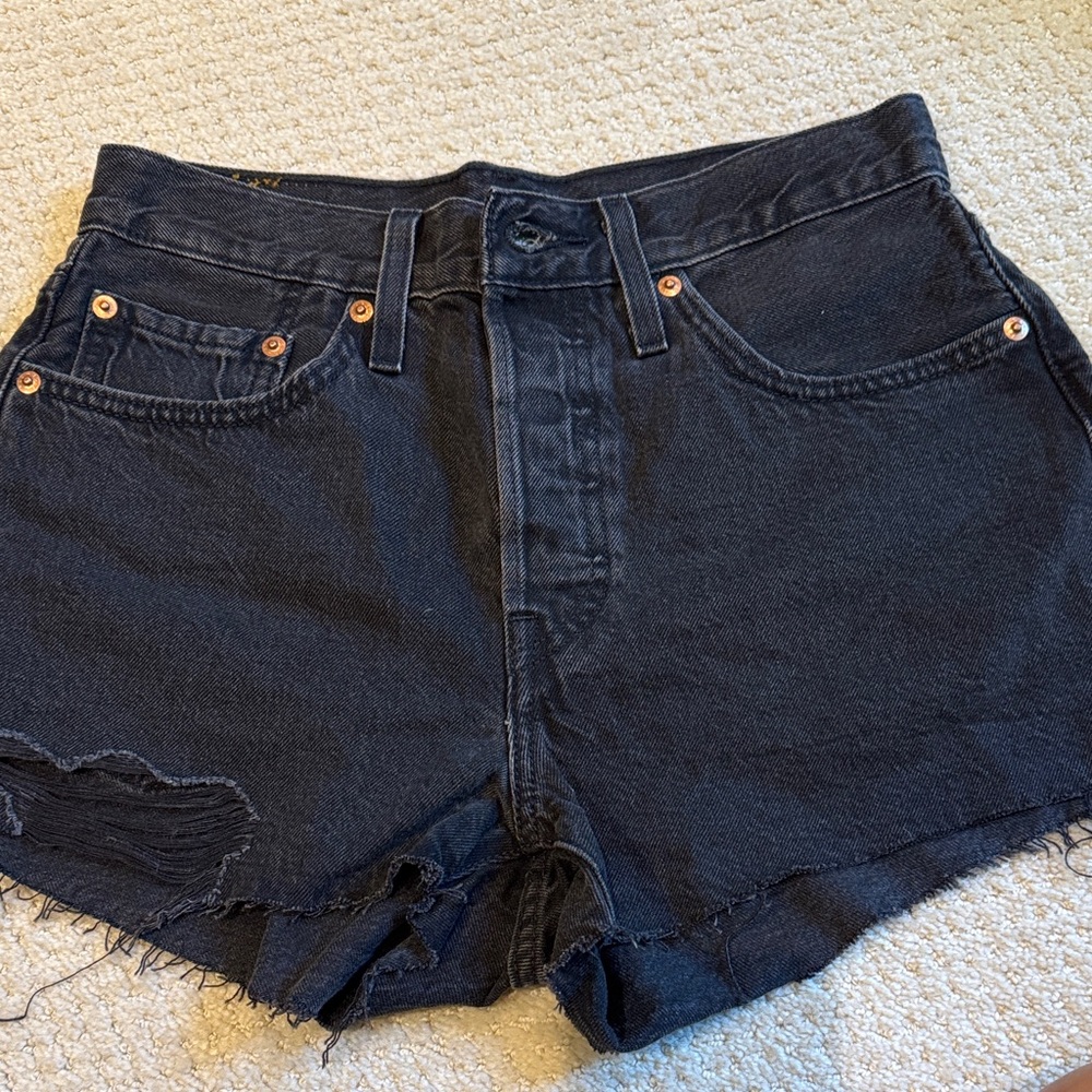 Levi’s 501 Black Denim Women's Shorts